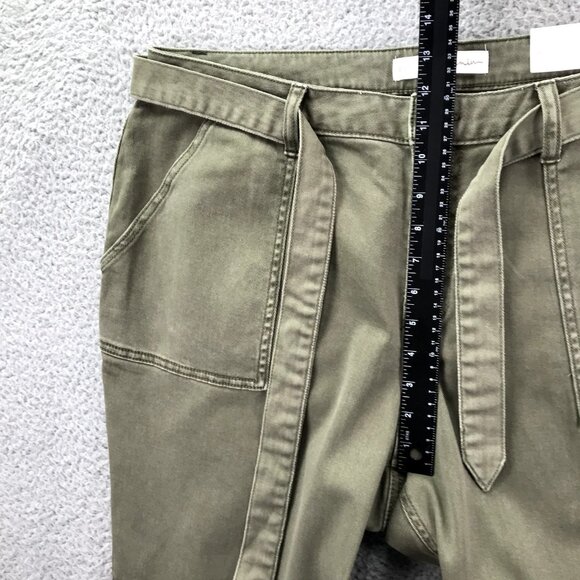 CATO Est. 1946 Womens Size 20W Green High Rise Belted Straight Ankle Jeans NEW - Picture 12 of 16